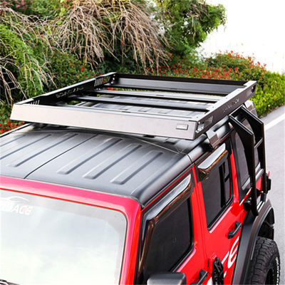JEEP 4x4 Alumínio Liga de Roof Car bagagem bandeja plataforma Roof Rack Basket para JK JL TJ