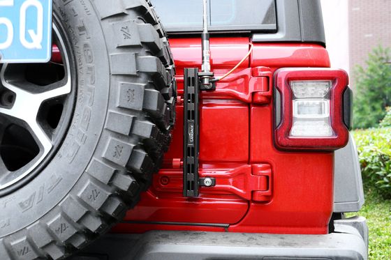 323X78X86mm Dimensão Alumínio Ligação Porta traseira Antenna porta-bandeira para acessórios Jeep Wrangler