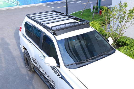 LC150 LC200 LC300 Toyota Roof Rack com plataforma de alumínio preto e revestimento em pó