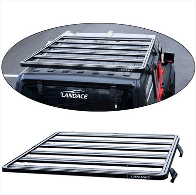 189x122x30 Akzo Nobel Powder Coated Aluminium Roof Rack para Jeep Wrangler 4x4 em preto
