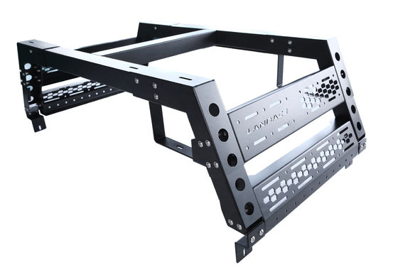 Tenda de automóvel Multifuncional Tub Rack Ajustável e revestimento em pó preto para 4x4 Roof Top