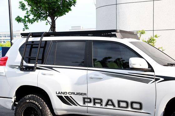 Relvas de telhado de automóveis revestidas de pó preto para Toyota Prado LC 150 de alumínio