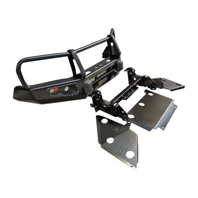 Off-road Winch Bull Bar Placa de pára-choque frontal com luz LED e bandeja de montagem Toyota Tocama