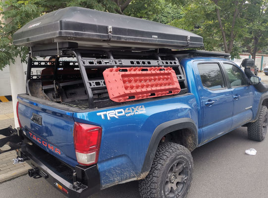 Off-road Winch Bull Bar Placa de pára-choque frontal com luz LED e bandeja de montagem Toyota Tocama