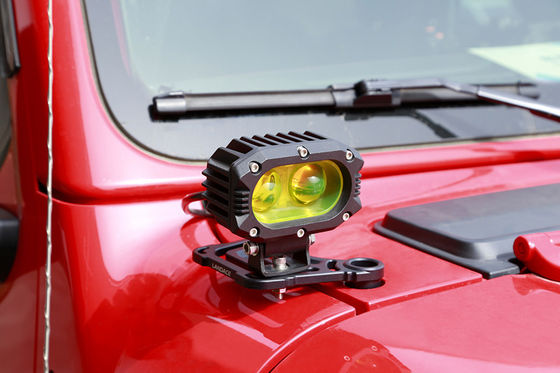 Superfície de anodização dura Jeep Wrangler JL JK Luz de condução LED Um suporte de montagem de pilar