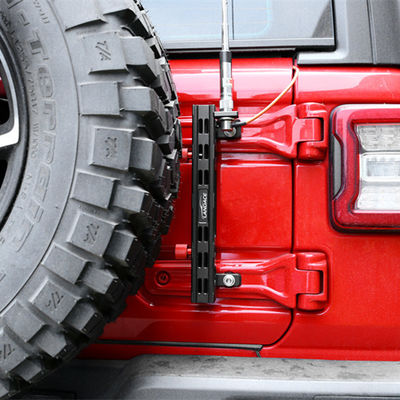 Porta-bandeira de liga de alumínio e suporte de fio de rádio para JEEP Wrangler JL JK Performance