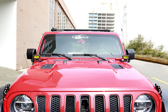 Alumínio ligado preto LED Tração Luz Bracket Um montador de pilar para Jeep Wrangler JL JK