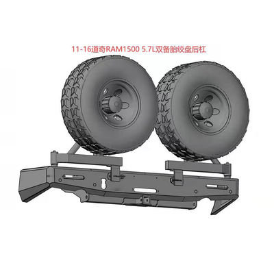 Ano 2002-2005 Dodge Ram 4x4 parachoque traseiro com porta pneus de guincho e suporte de jerrycan