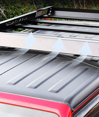 Off road 1455*1425*113mm Alumínio Wind Fairing Roof Rack Tray Platform para Jeep Wrangler JL JK