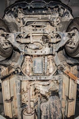 Modelo de carro Toyota Prado LC120 3D Skid Plate para tanque de combustível e caixa de transferência