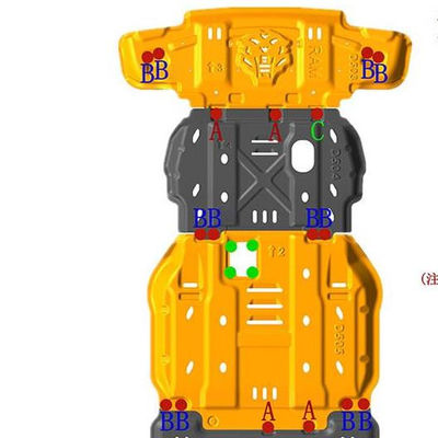 OEM aceito liga de manganês-alumínio RAM 3D sob armadura do veículo chassi Skid Plate