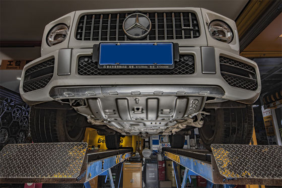 Placa de proteção do motor de liga de alumínio revestida em pó para proteção do corpo inferior do Mercedes-Benz G500