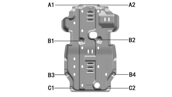 Carro original compatível 4 Runner Skid Plate Alumínio sob proteção de cobertura para Nissan Navara