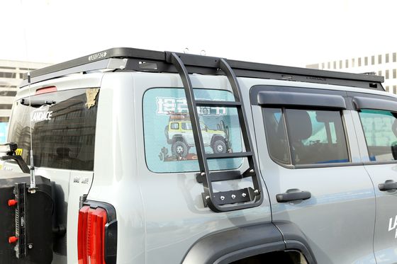 18-23 Wrangler Rubicon Jeep Fitment Direct Alumínio Roof Rack Escada para tanque 300
