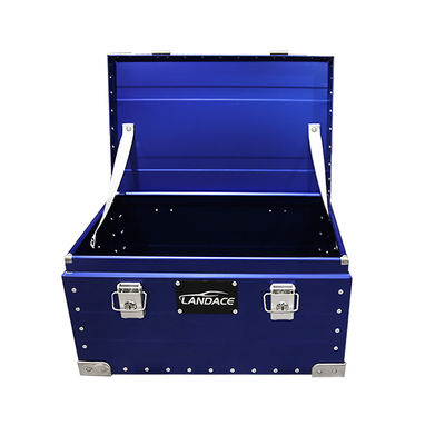 Caixa de armazenamento para caminhadas ao ar livre de liga de alumínio anodizado de 600*400*300mm para glamping vintage