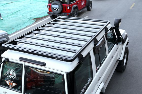 TOYOTA LC76 Heavy Duty Powder Coated Aluminium Alloy Roof Rack com 27.5kg de peso líquido