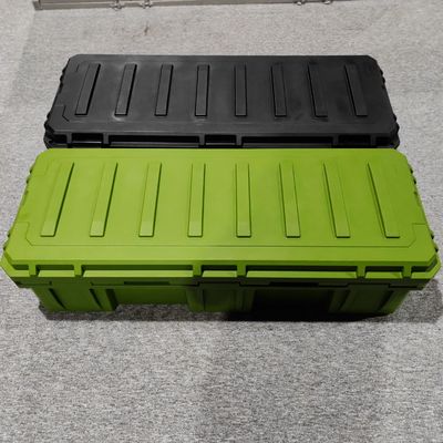 Caixa de armazenamento de ferramentas de plástico de 110L para armazenar de forma segura ferramentas em suportes de tecto de automóveis pesados
