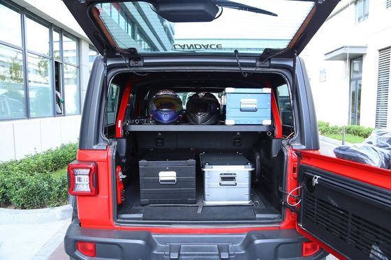 Superfície de revestimento em pó resistente e fácil de instalar rack para Jeep Wrangler área de carga traseira