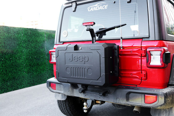 Caixa de armazenamento de porta de cauda de liga de alumínio para substituição de roda de reposição do Jeep Wrangler JL JK