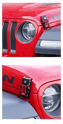 Dimensão personalizada Vermelho Preto Chave de fechamento Capuz de captura Kit de Chaves para Jeep Wrangler JK J