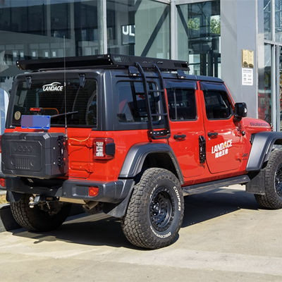 Alta capacidade de carga Jeep Wrangler Roof Rack Basket com escada integrada Capacidade 400kg
