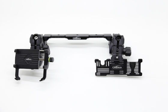 Porta-telefone multi-montado + montador GoPro com trilho de deslizamento de alumínio, ângulo flexível para 2018-2022 Jeep Wrangler