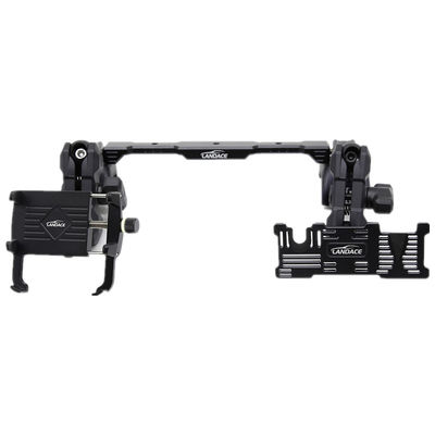 Porta-telefone multi-montado + montador GoPro com trilho de deslizamento de alumínio, ângulo flexível para 2018-2022 Jeep Wrangler