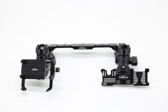 Porta-telefone multi-montado + montador GoPro com trilho de deslizamento de alumínio, ângulo flexível para 2018-2022 Jeep Wrangler