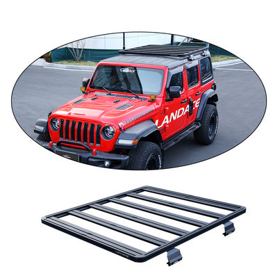 Instalação rápida e fácil Rack de telhado de liga de alumínio preto 4x4 para Jeep Wrangler JL